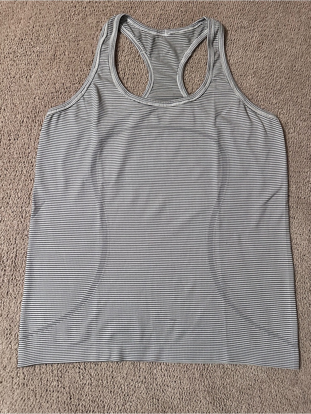 lululemon athletica Striped Racerback Tank - Black & White